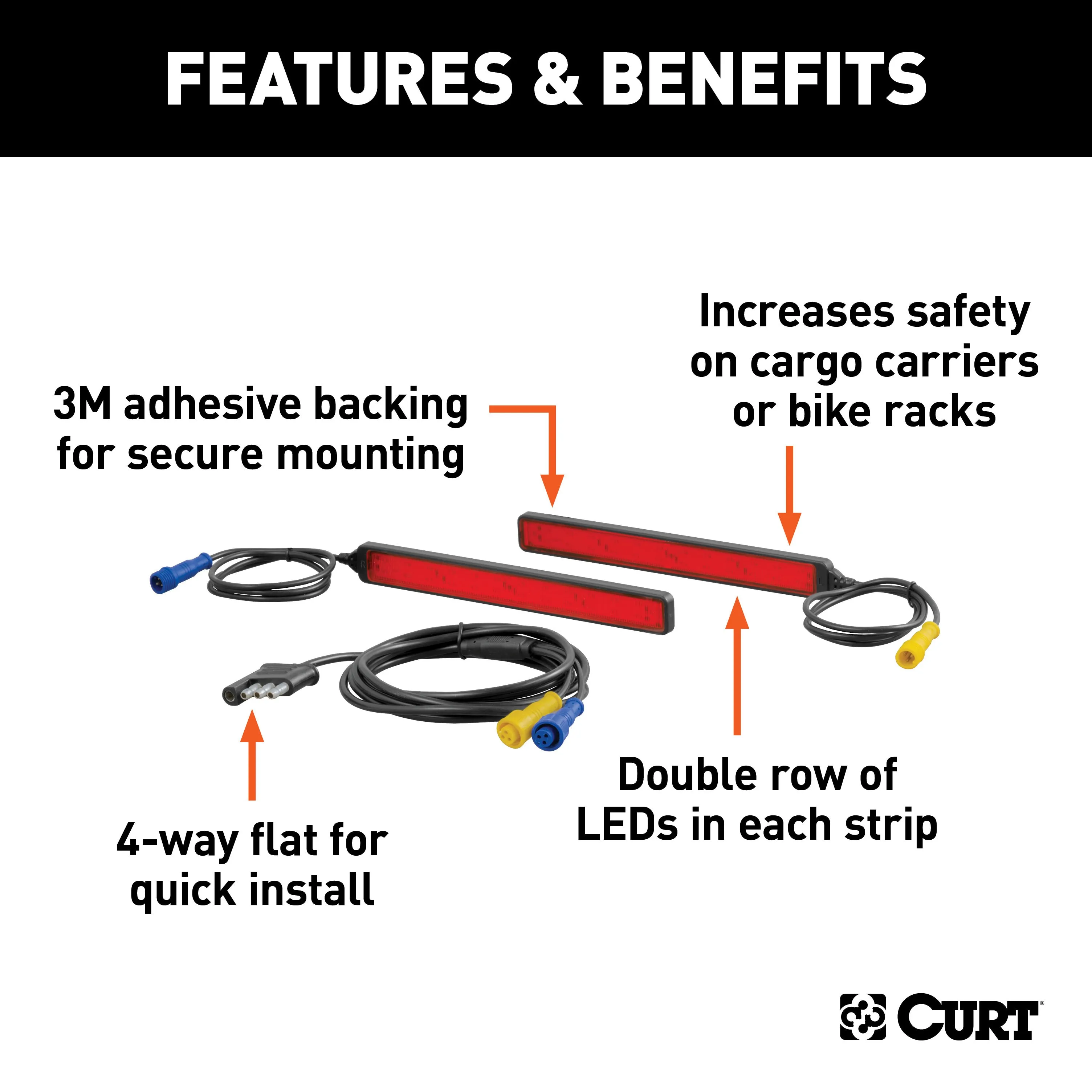 CURT 53201 Auxiliary LED Indicator Lights